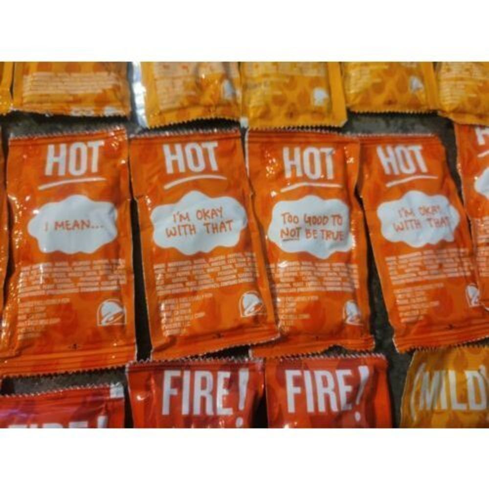 Taco Bell Sauce Packets 55 Packs Marry Me & Assorted saying Mild Hot Fire Diablo - Picture 8 of 12